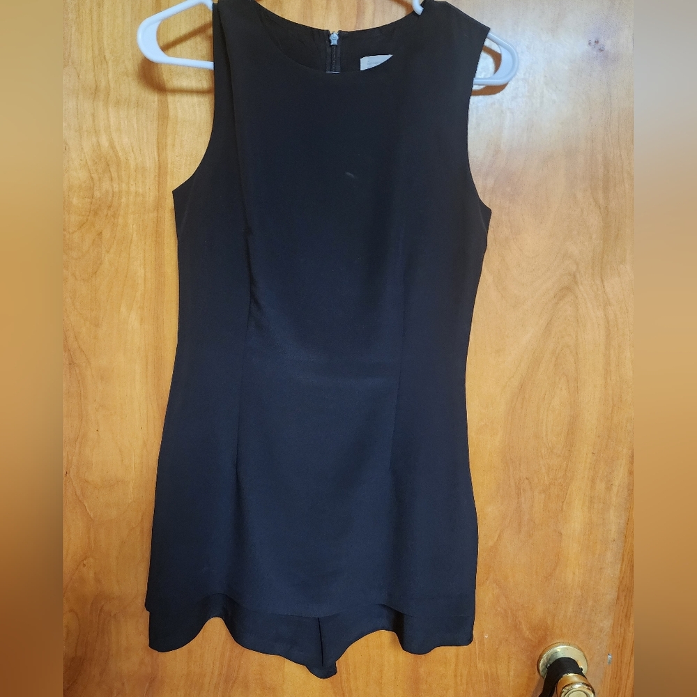 Express brand black, skirt layover  romper, size small